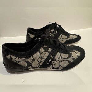 Coach Women's Black and Grey.  Patterned Sneakers. Size 9.
